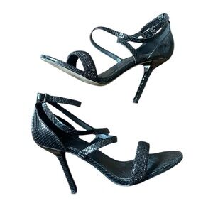 Michael Kors Strappy Snakeskin rhinestone black Heels women’s 9M